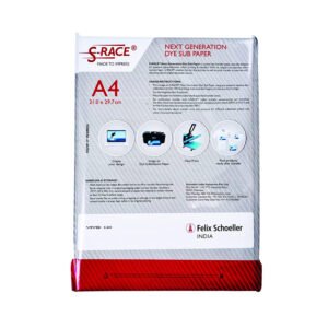 S-RACE A4 Sublimation Paper 120 GSM | Instant Dry Heat Transfer Sublimation Paper for Epson, HP & Canon Inkjet Printers